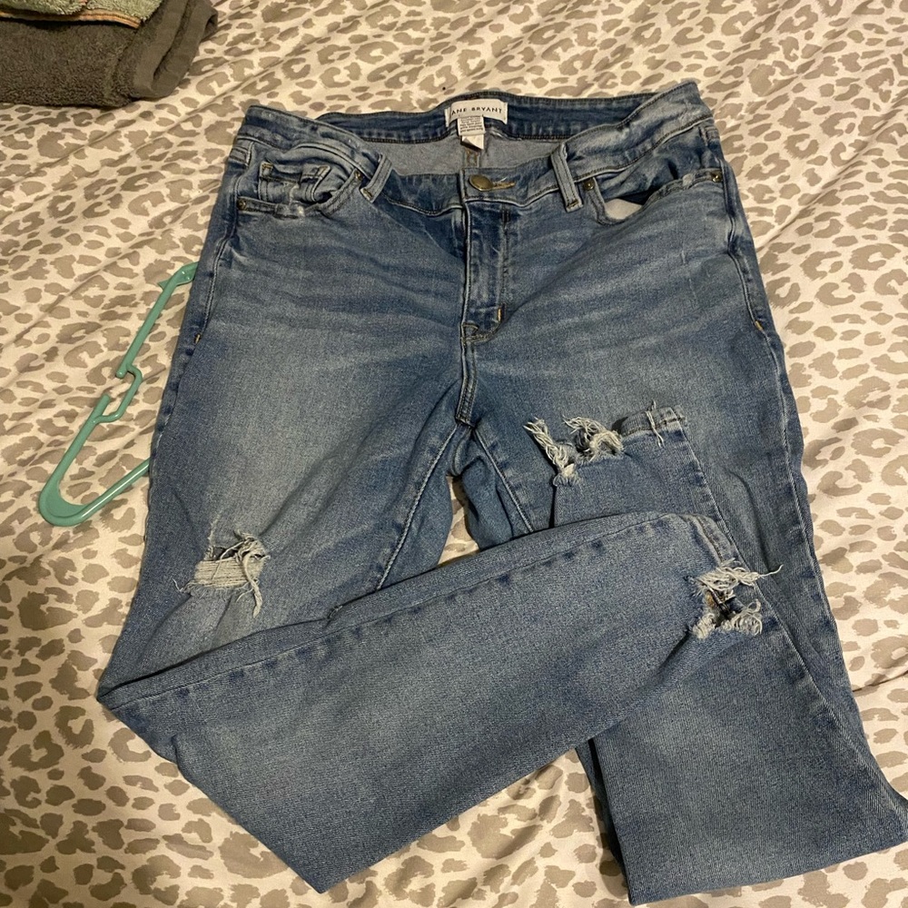 Lane Bryant distressed jeans!